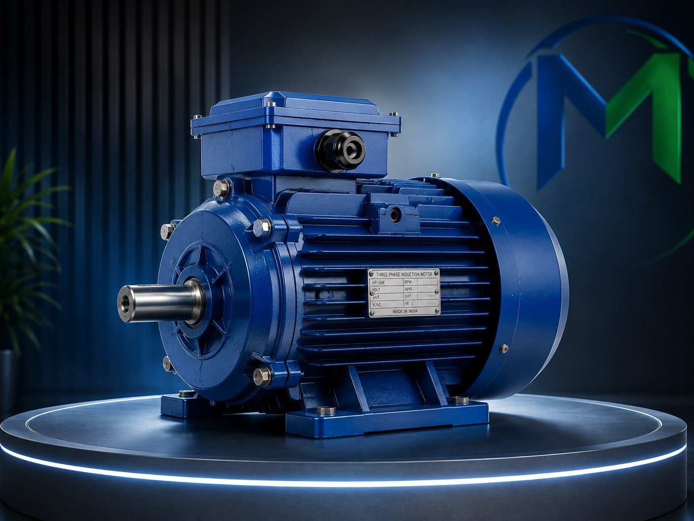 Motorwala three-phase induction motor on display
